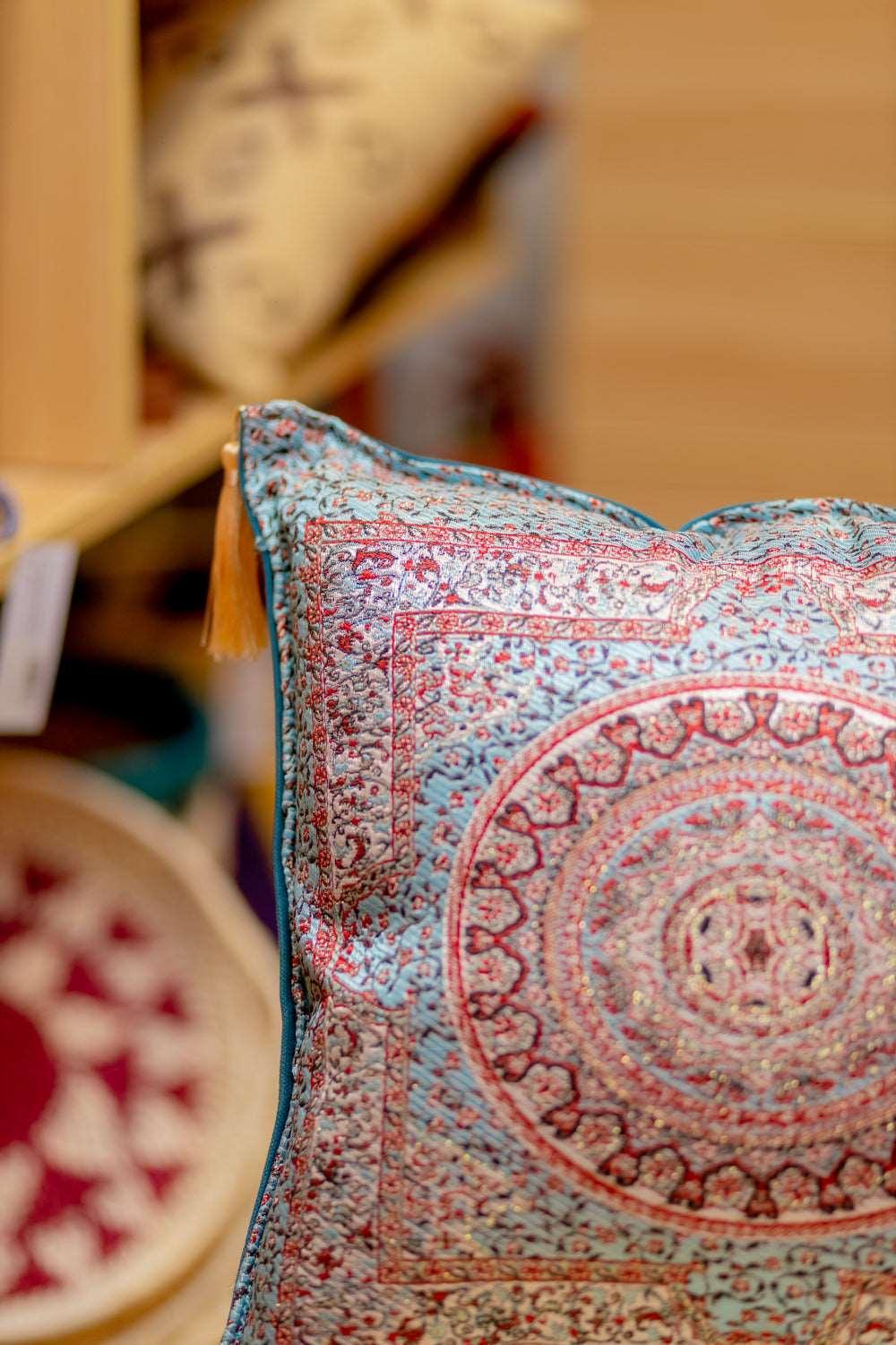 Turkish Silk Cushion - Multicolour - QUMAS