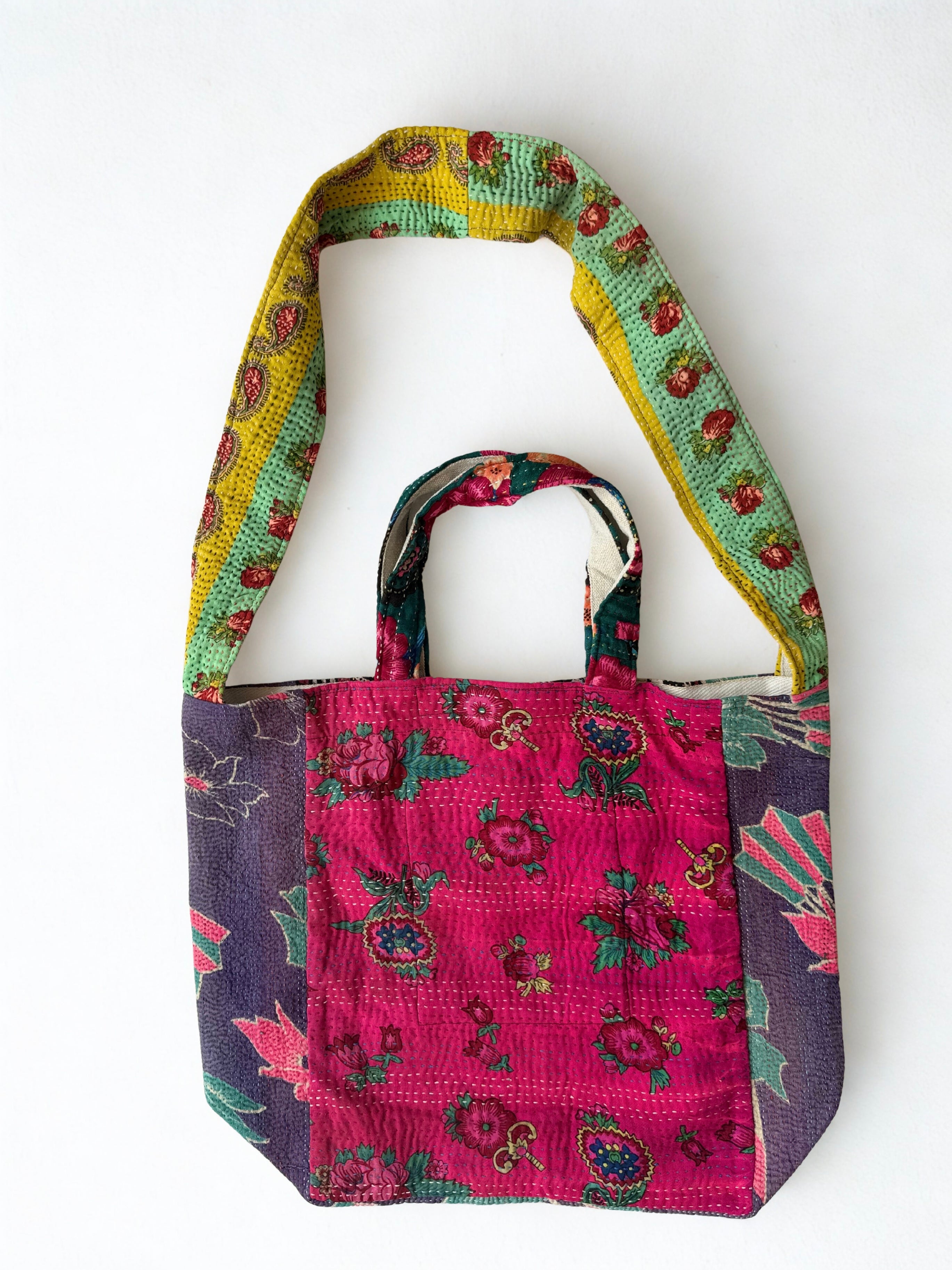 Sindhi Ralli Handmade Bag - vintage Kantha