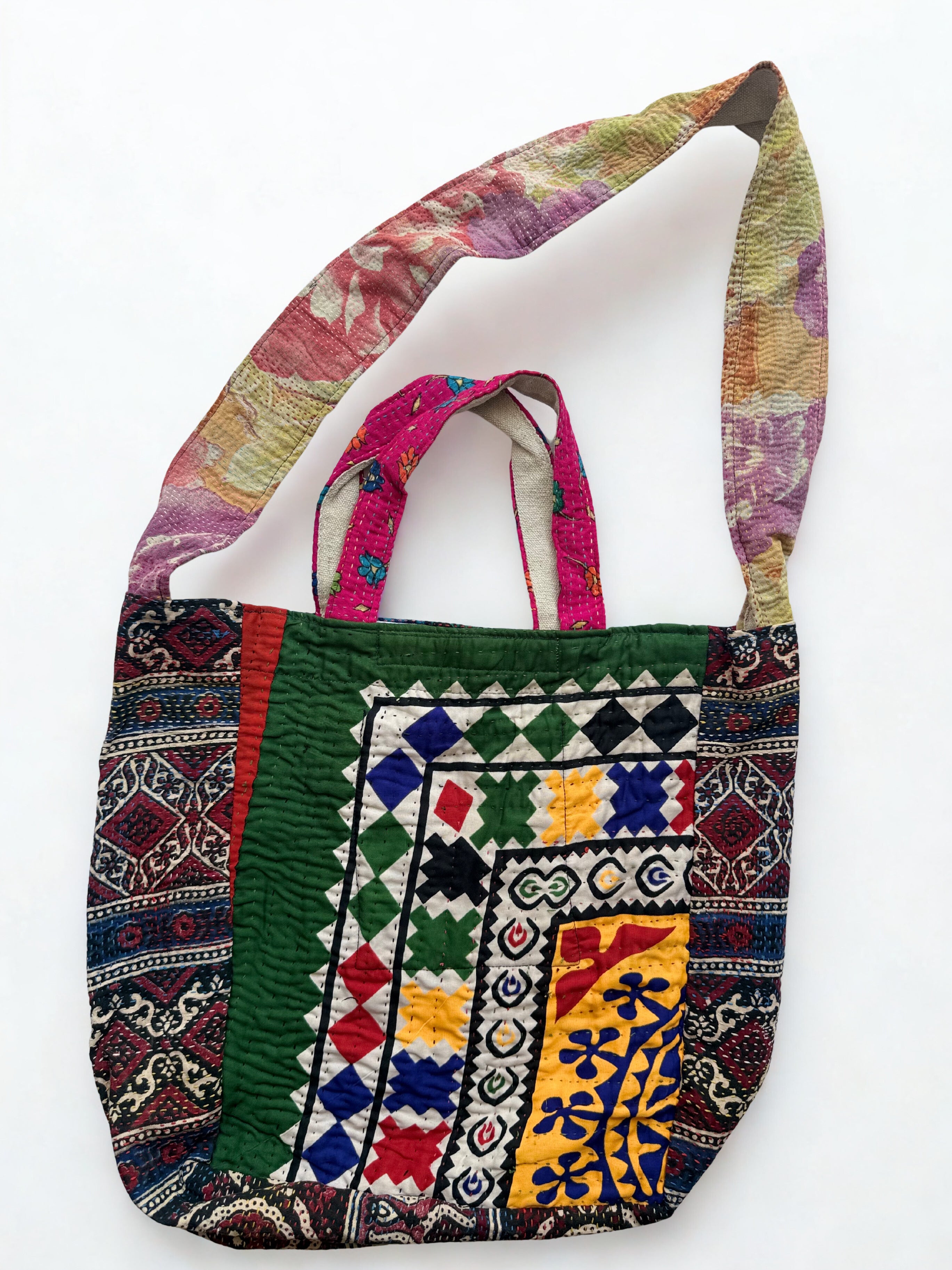 Sindhi Ralli Handmade Bag - vintage Kantha