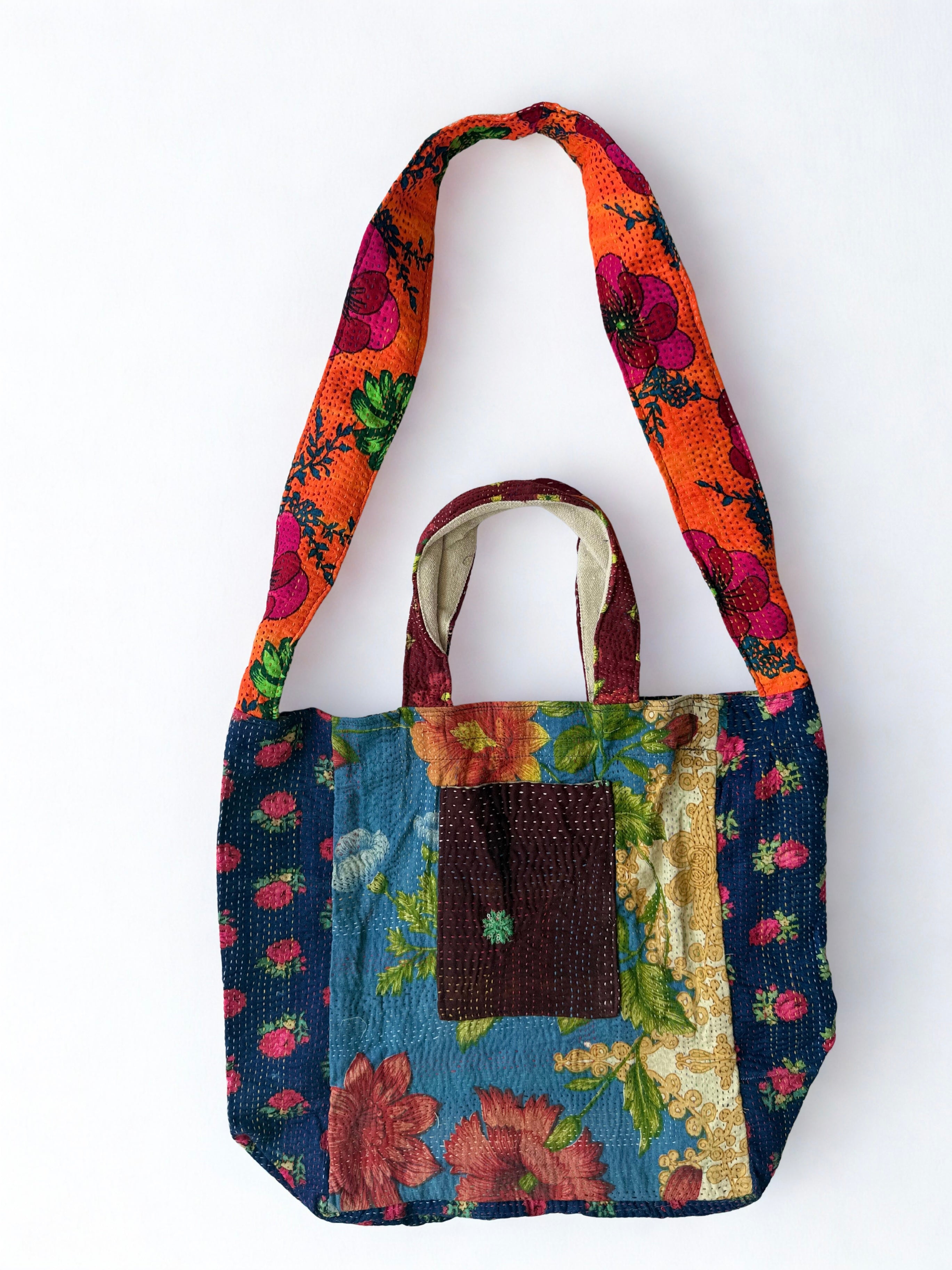 Sindhi Ralli Handmade Bag - vintage Kantha