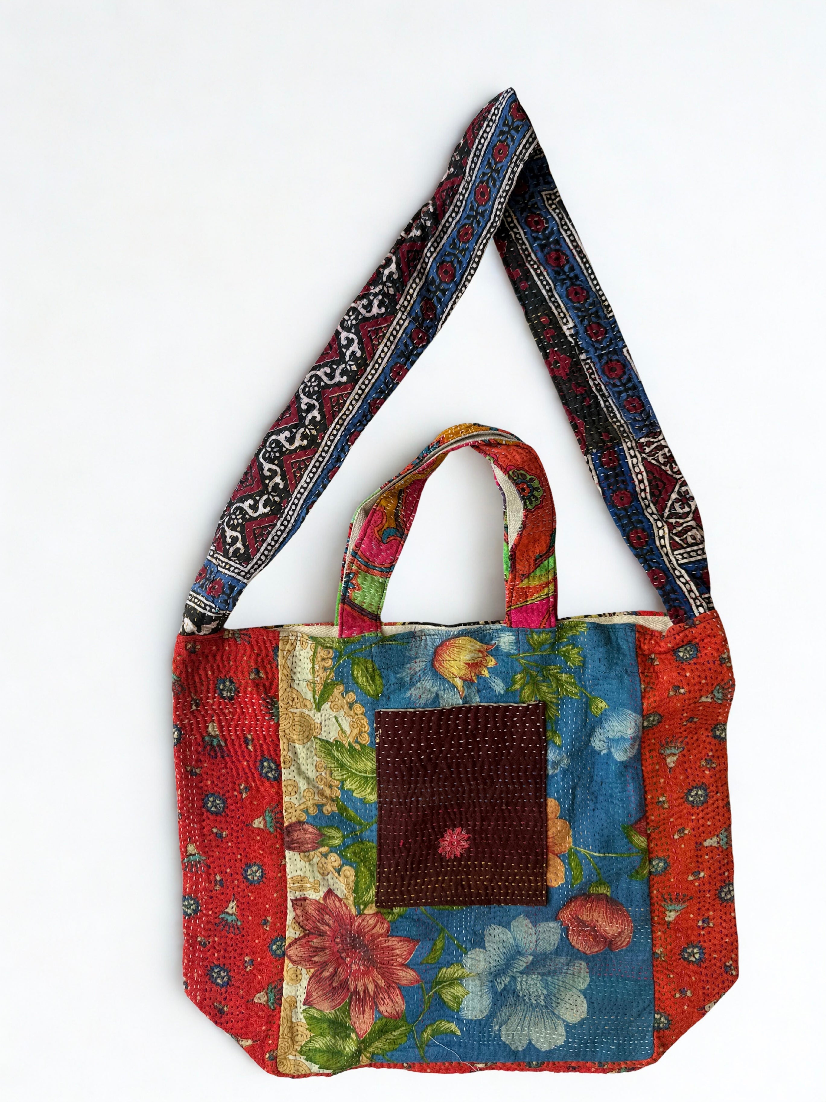 Sindhi Ralli Handmade Bag - vintage Kantha
