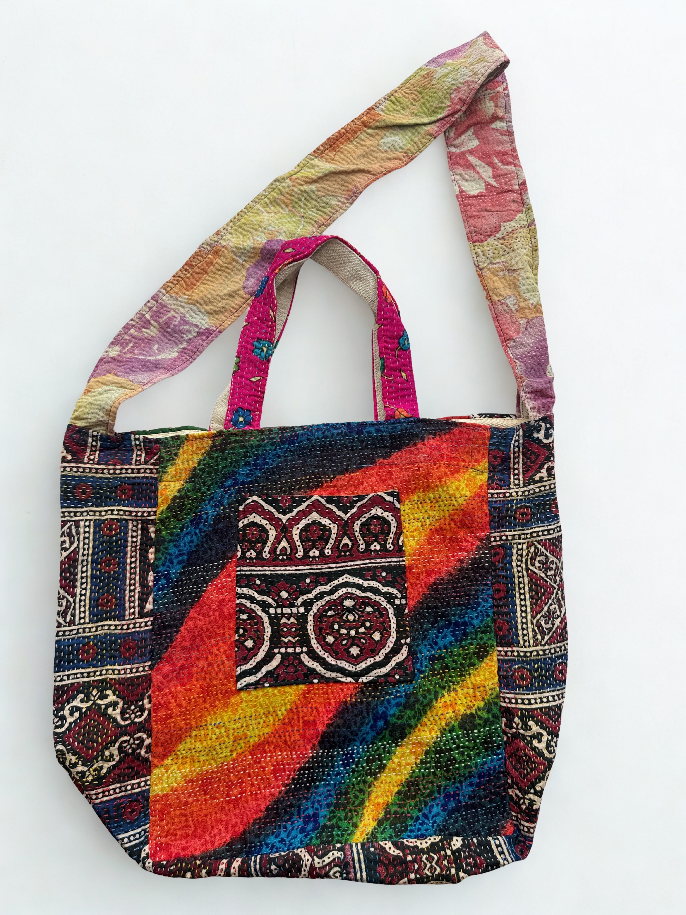 Sindhi Ralli Handmade Bag - vintage Kantha