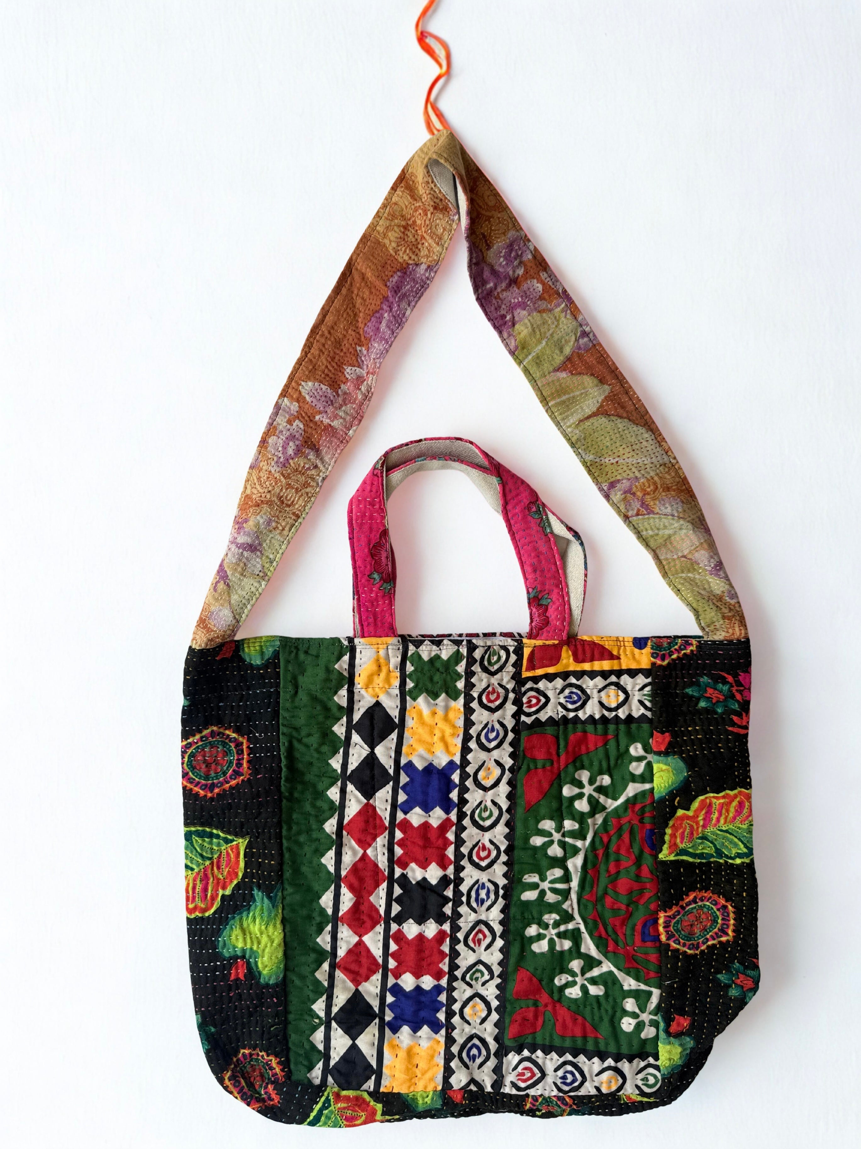 Sindhi Ralli Handmade Bag - vintage Kantha