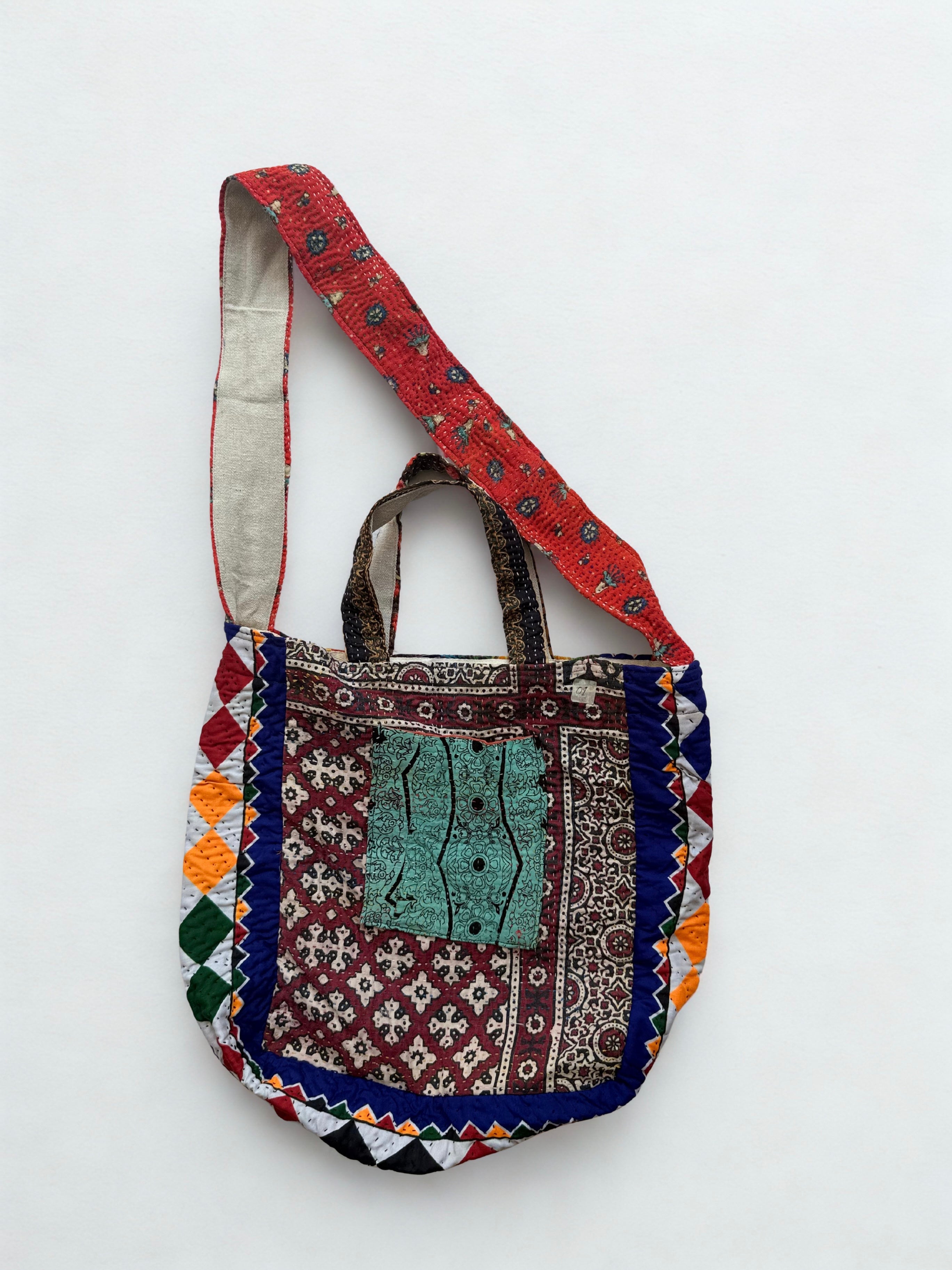 Sindhi Ralli Handmade Bag - Vintage Kantha