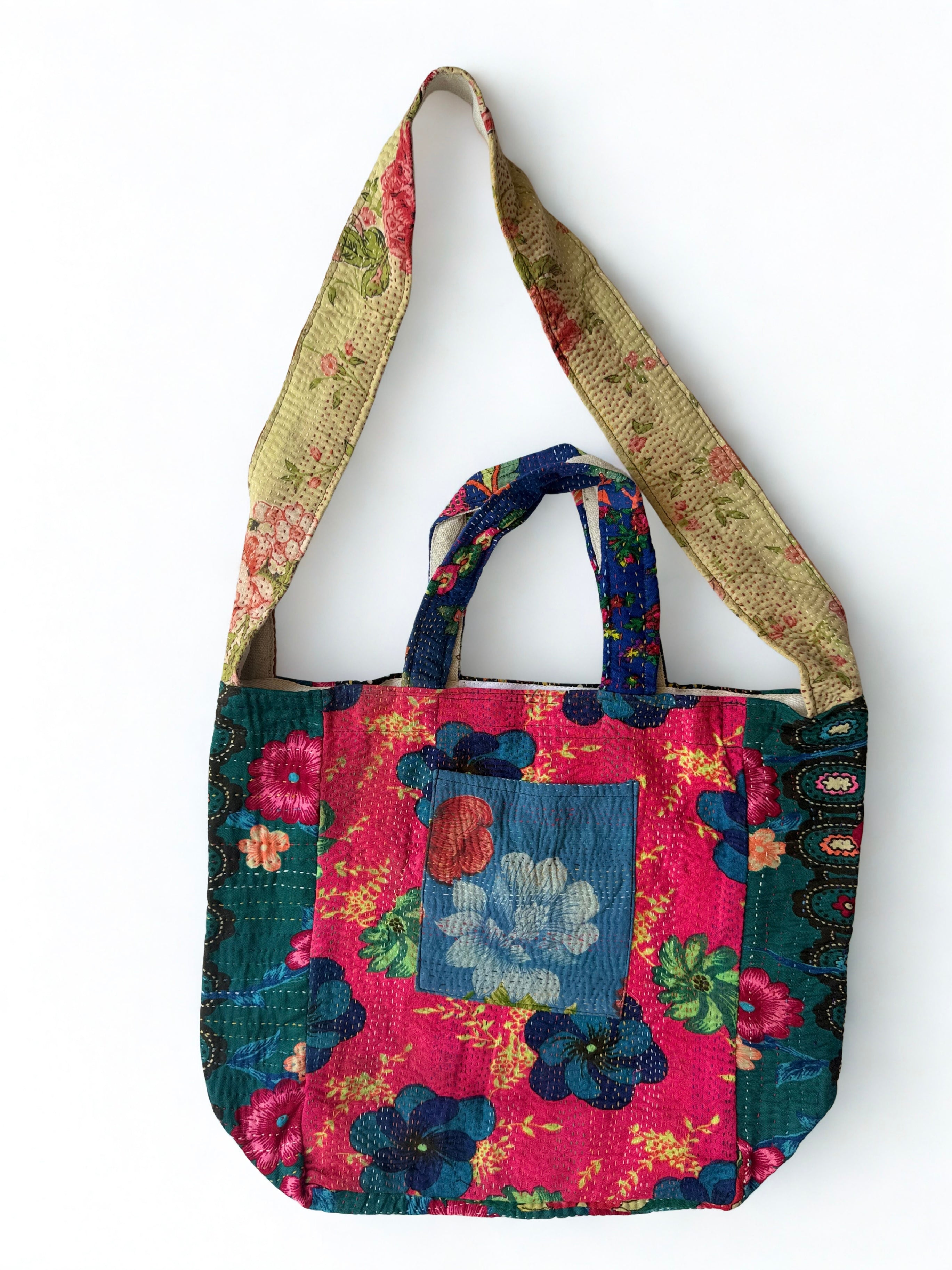 Sindhi Ralli Handmade Bag - vintage Kantha
