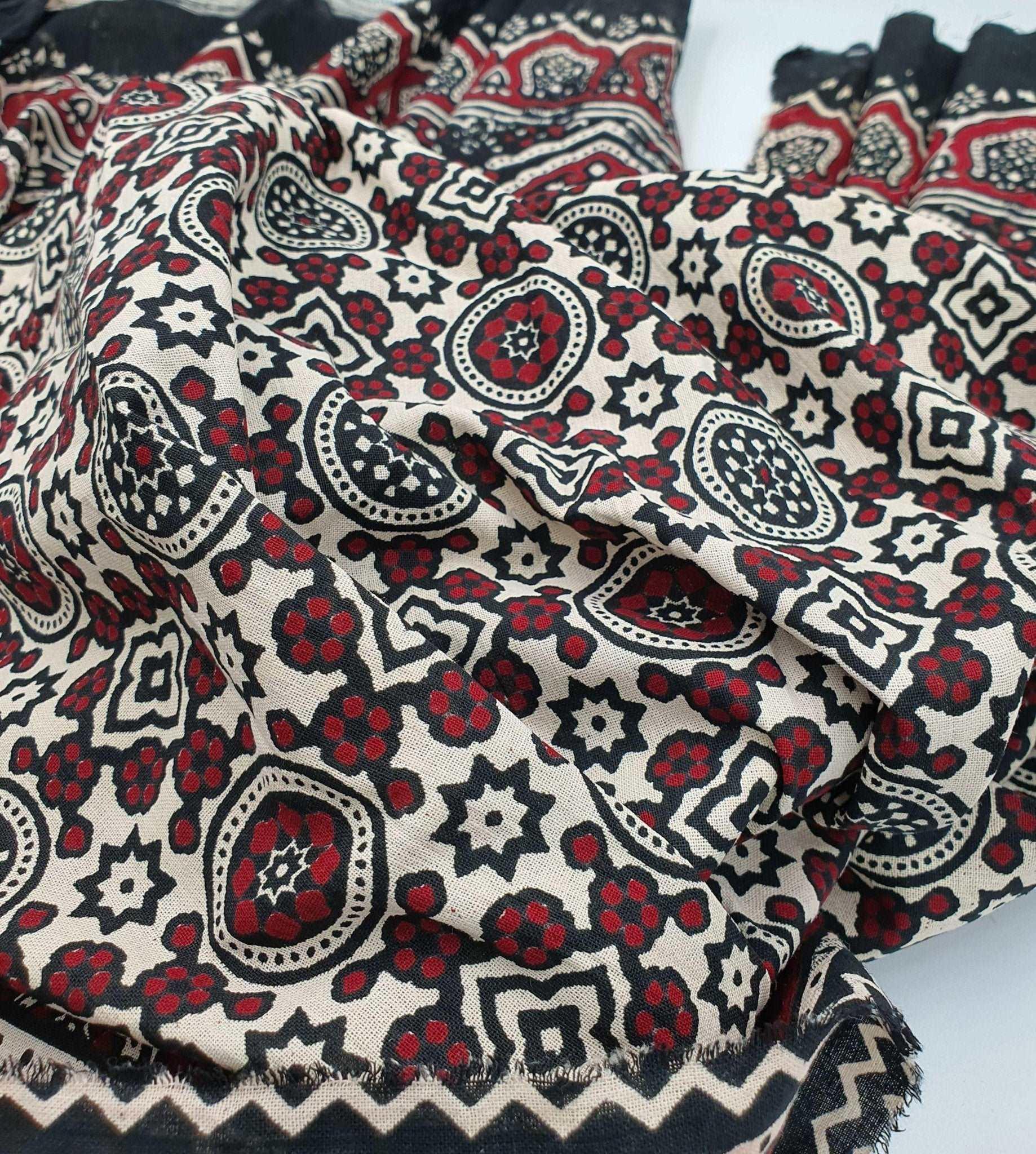 Sindhi Ajrak Stole - QUMAS