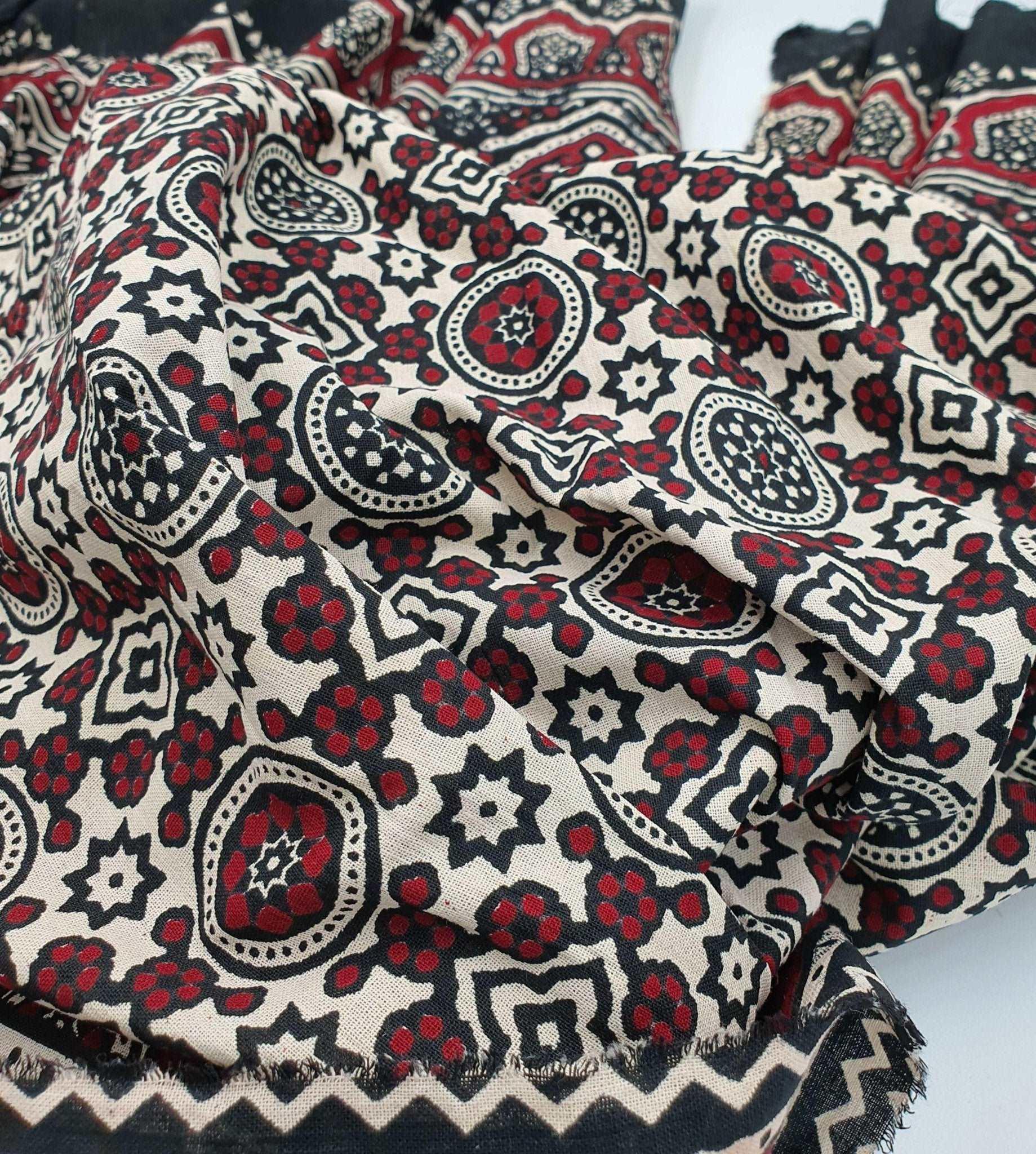 Sindhi Ajrak Stole - QUMAS