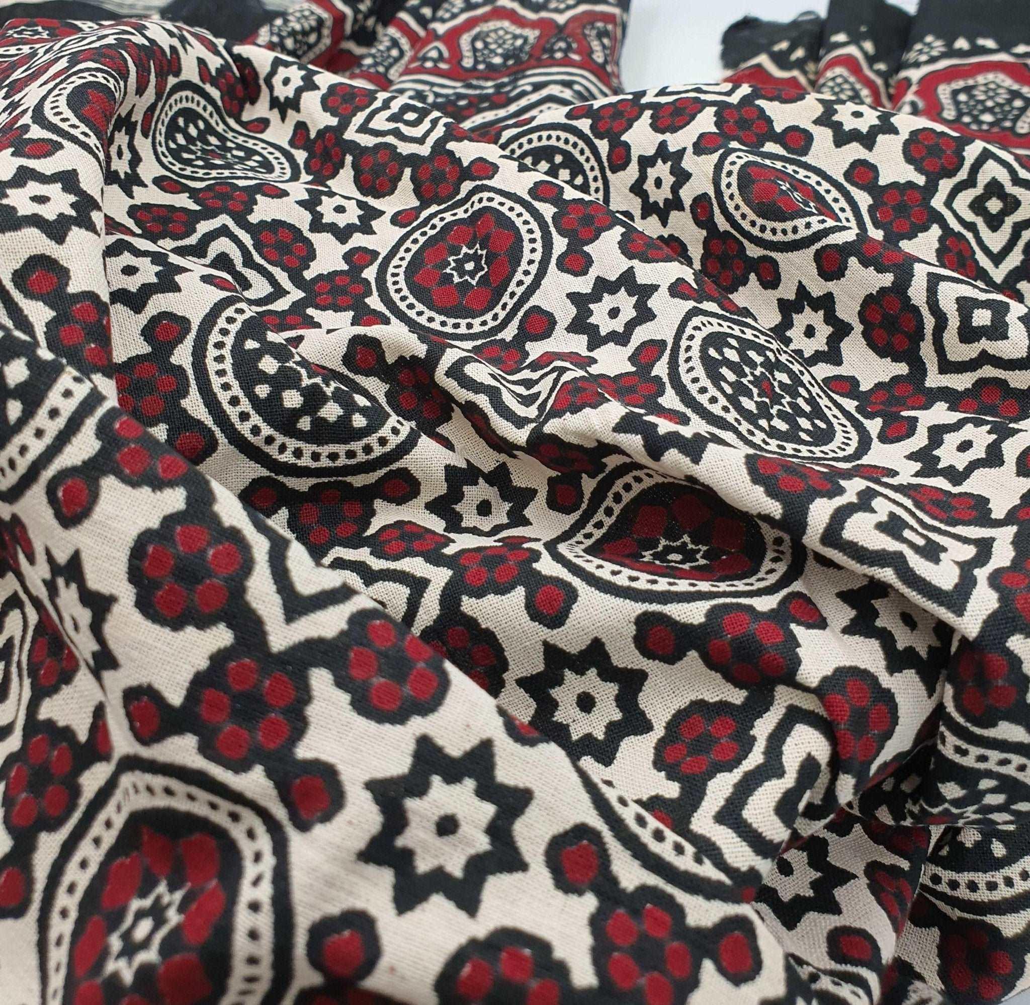 Sindhi Ajrak Stole - QUMAS