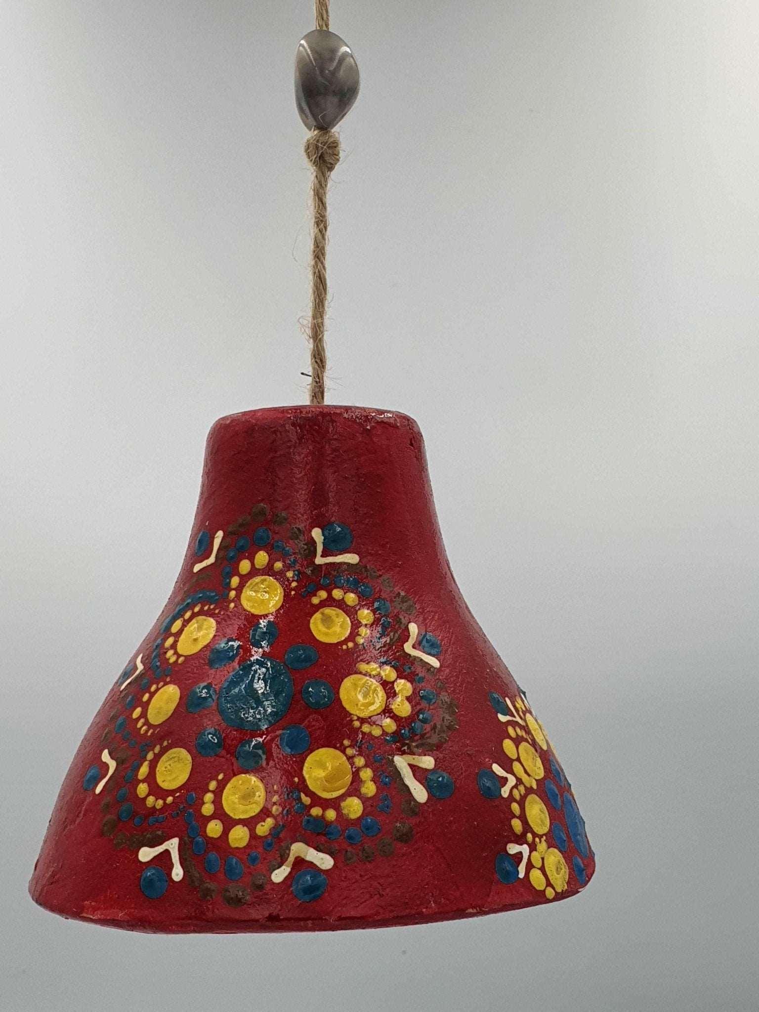 Turkish Ceramic Handpainted Bells - Red - QUMAS